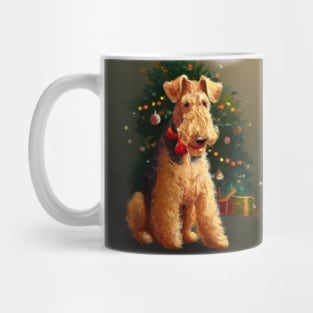 Cute Airedale Terrier Drawing Mug